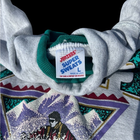 Vintage Ski Lake Tahoe crew/turtleneck sz L - Picture 6 of 7